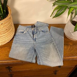 BDG light wash high-rise cropped girlfriend jeans